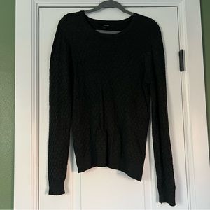 Forever 21 dark gray textured pullover long sleeve sweater